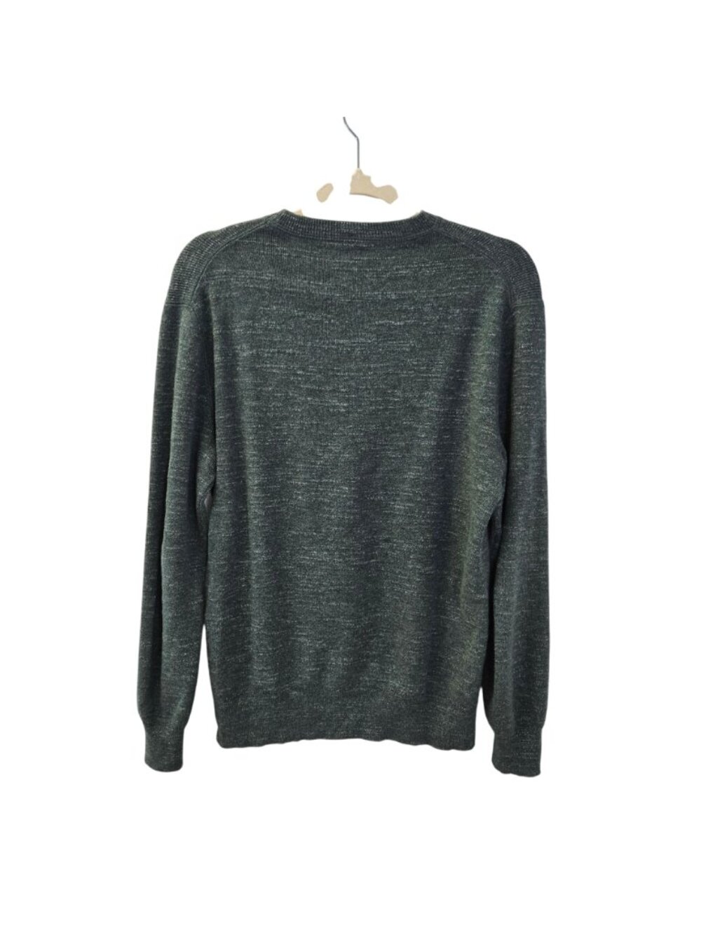 J. Crew 100% Cotton Heathered Green Crewneck Sweater Size Small - Picture 2 of 5